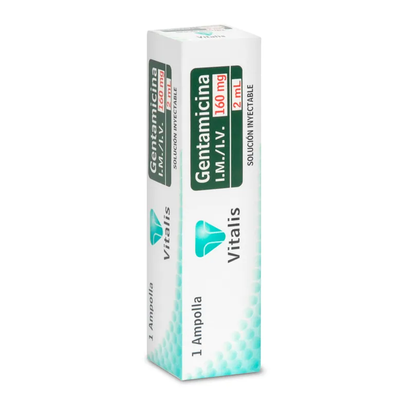 Gentamicina 160 mg/2 mL 1 ampollas VT