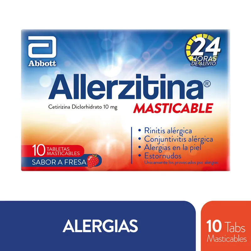 Allerzitina Masticable Fresa 10 mg 10tbs