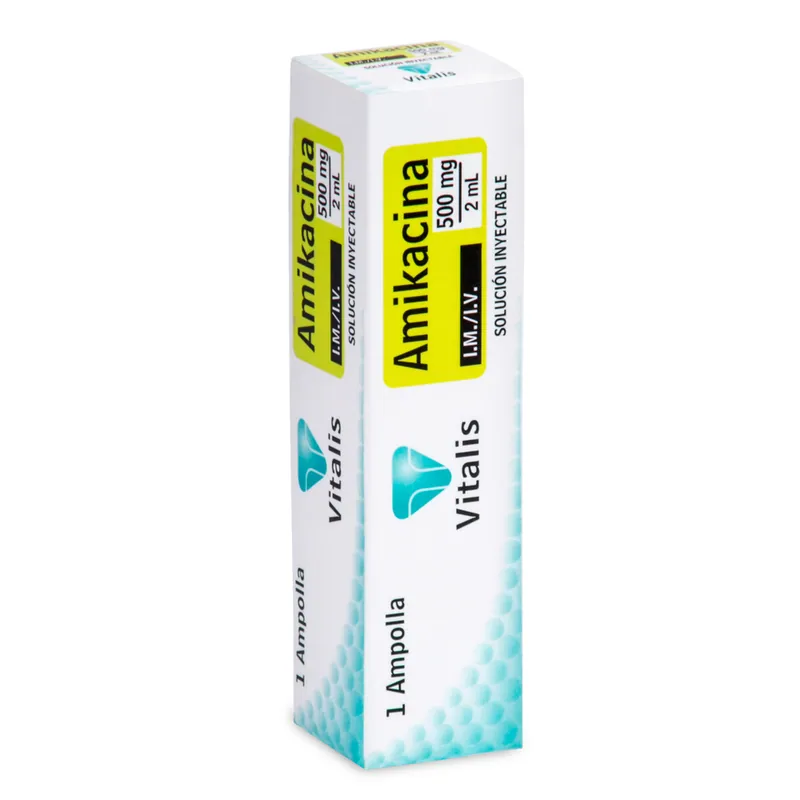 Amikacina 500 mg/2 mL 1 ampollas VT