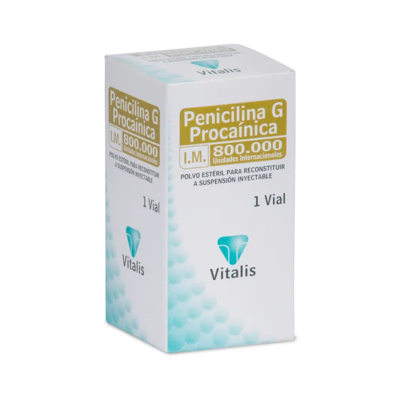 Penicilina g Proc 800000u I 1 ampolla VT