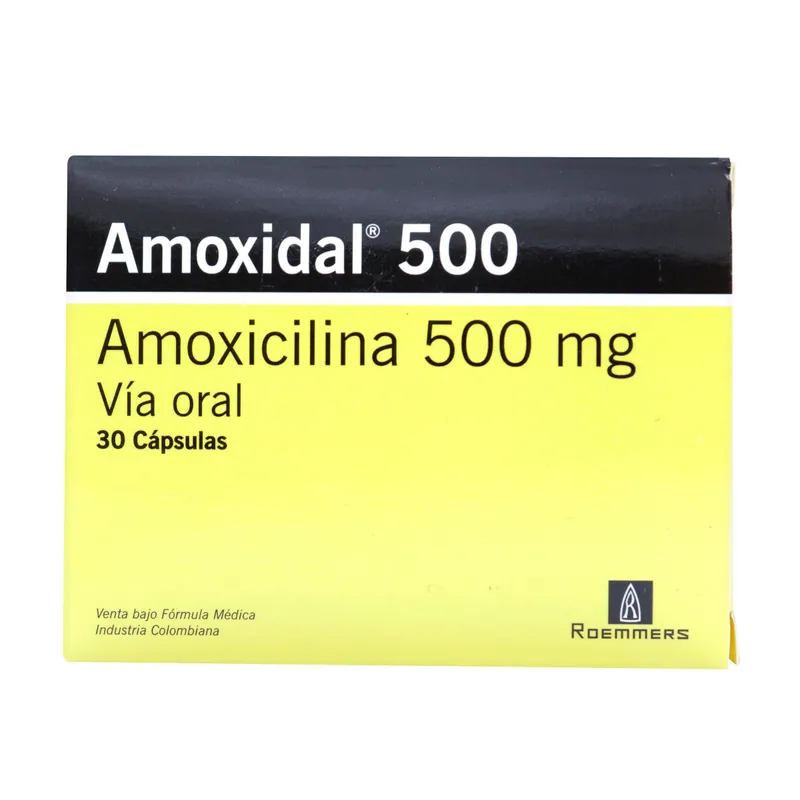 Amoxidal 500 mg 30 cápsulas