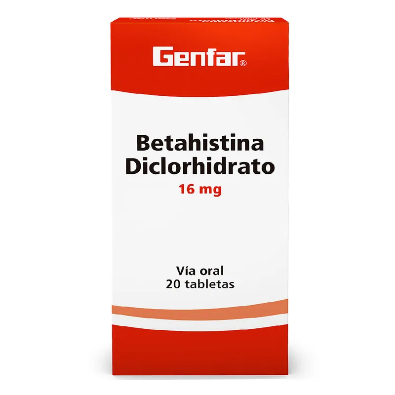 Betahistina 16 mg 20 tabletas GF