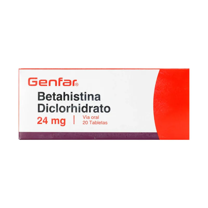 Betahistina 24 mg 20 tabletas GF
