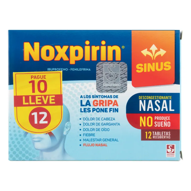 Noxpirin Sinus 12 tabletas Pag 10 Lle 12