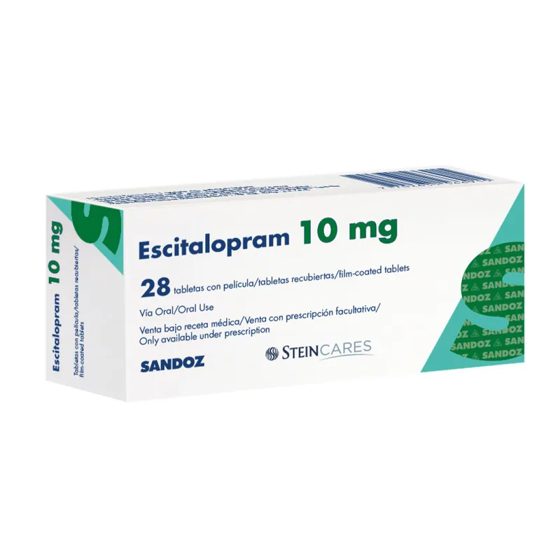 Escitalopram 10 mg 28 tabletas Sz
