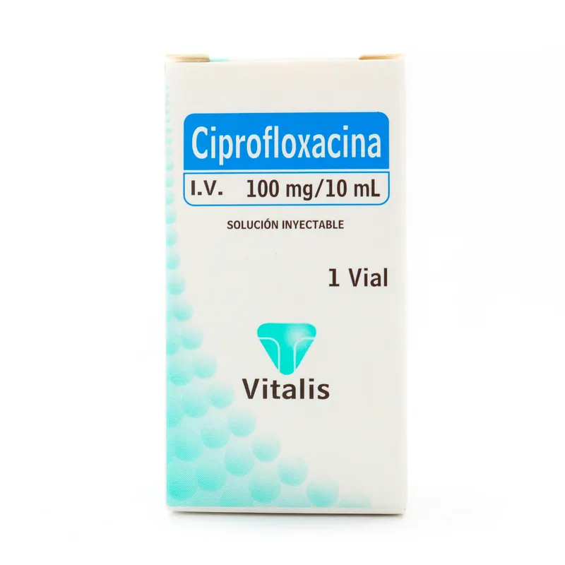 Ciprofloxacina 100 mg/10 mL 1 ampollas VT