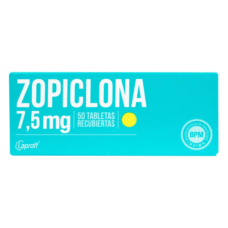 Zopiclona 7.5 mg 50 tabletas LP