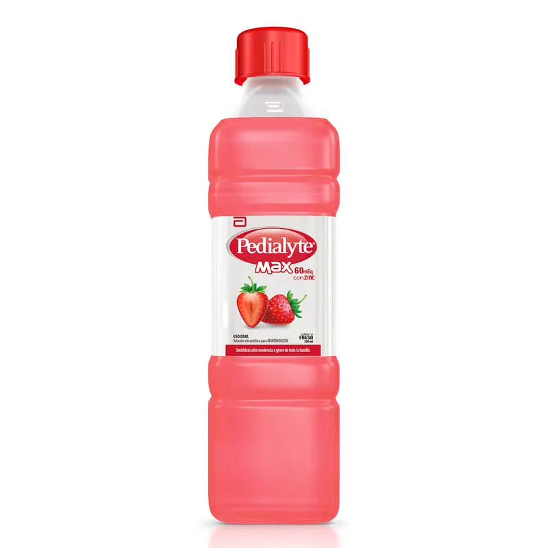 Pedialyte Max Zinc 60 Fresa 500 mL