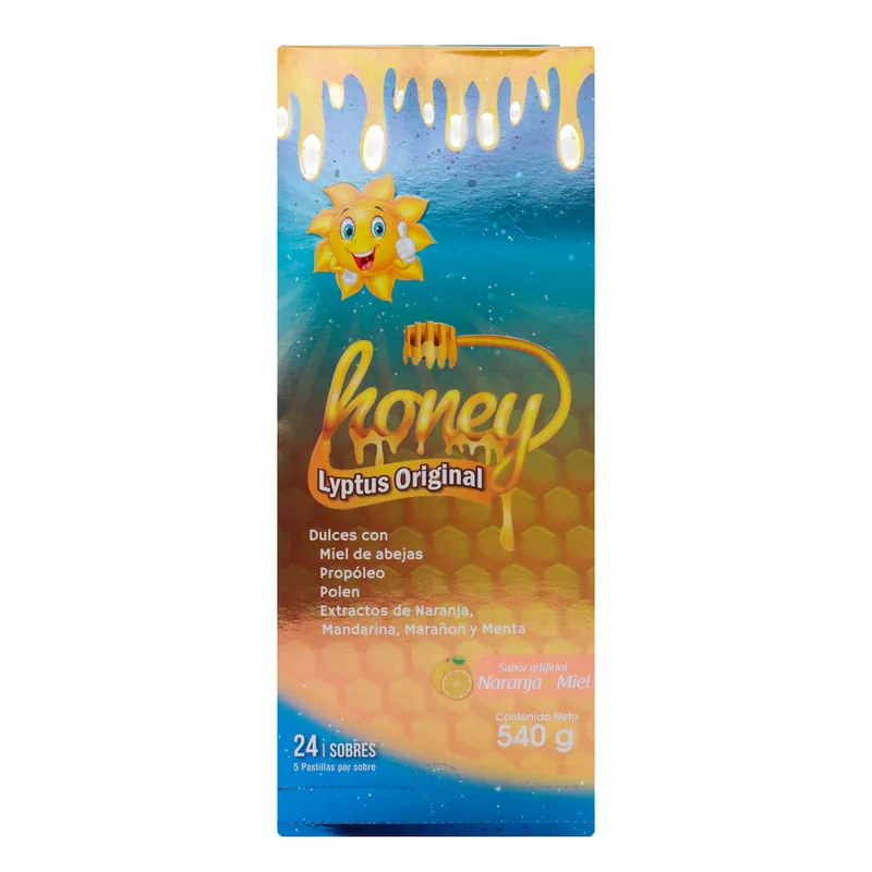 Honey Lyptus Naranja Miel 24 sobres 540 g