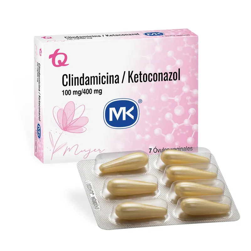 Clindamicina/ketocon 100/400 7ov MK