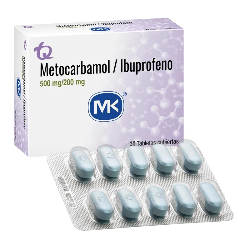 Ibuprof 200 Mg+metocarb 500 mg 30 cápsulas MK