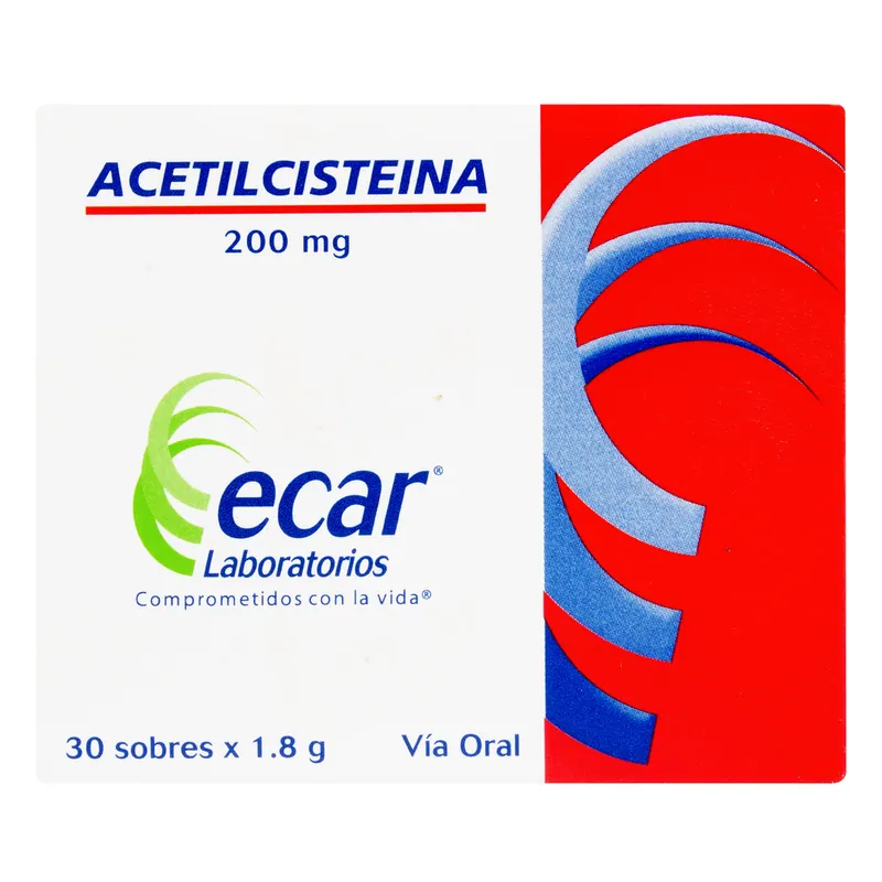 Acetilcisteína 200 mg 30 sobres EC
