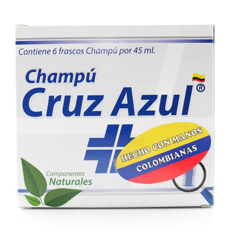Champu Cruz Azul 45 Ml+peine 6und Display