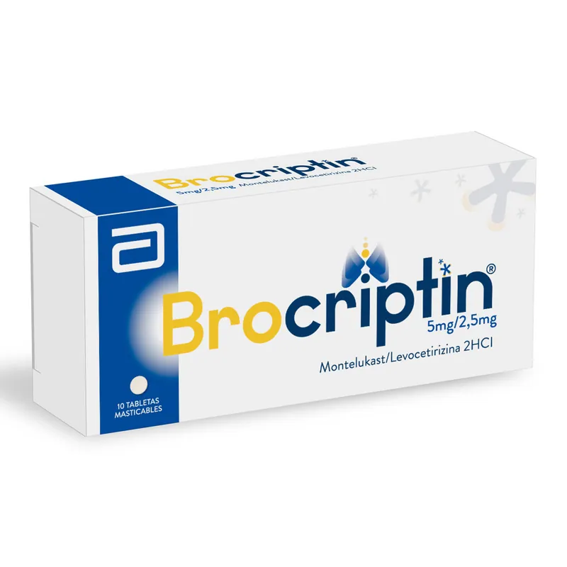 Brocriptin 5/2.5 mg 10 tabletas Masticables