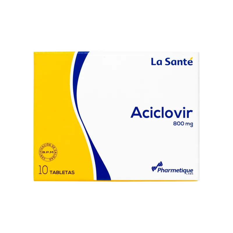 Aciclovir 800 mg 10 tabletas LS