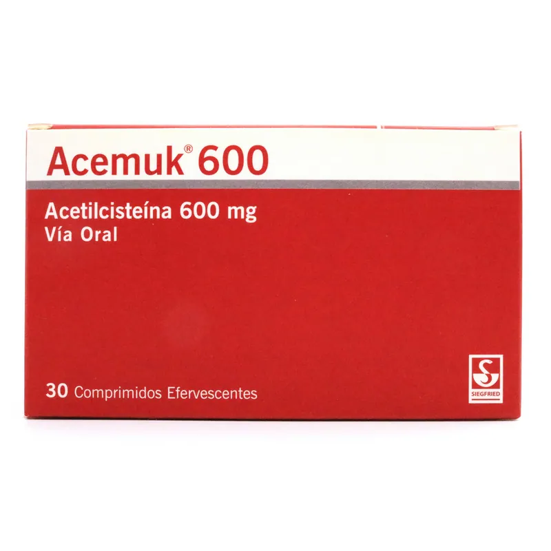 Acemuk 600 mg 30 tabletas Efervecentes