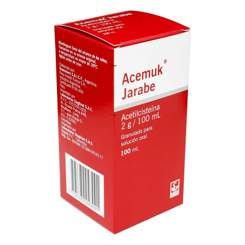 Acemuk jarabe frasco 100 mL
