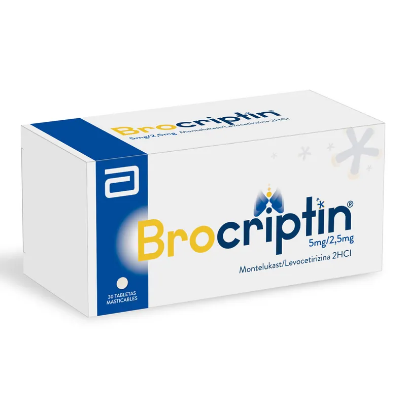 Brocriptin 5/2.5 mg 30 tabletas Masticables