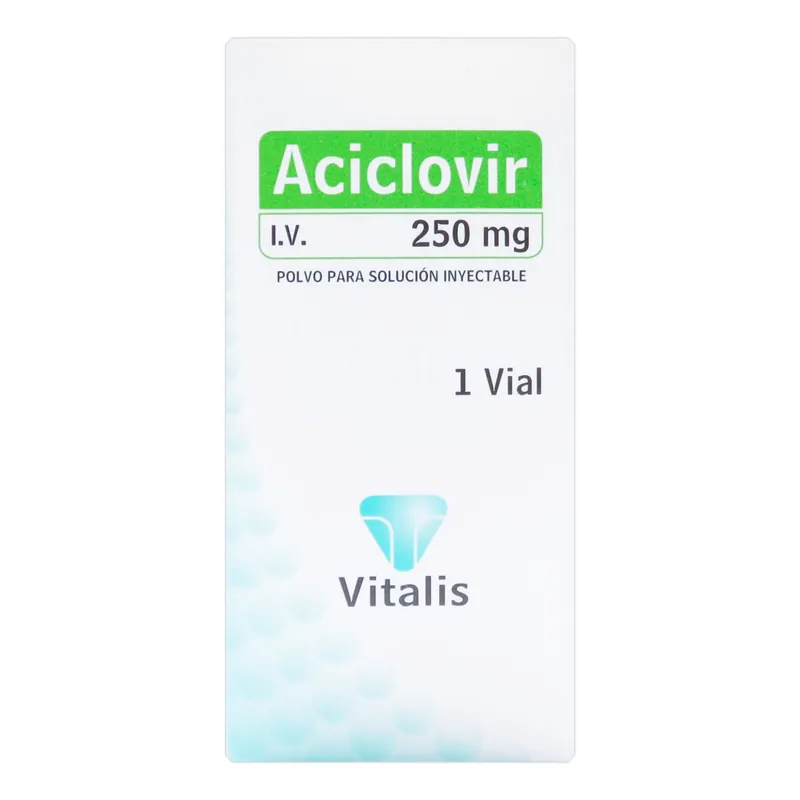 Aciclovir 250 mg 1 ampollas VT
