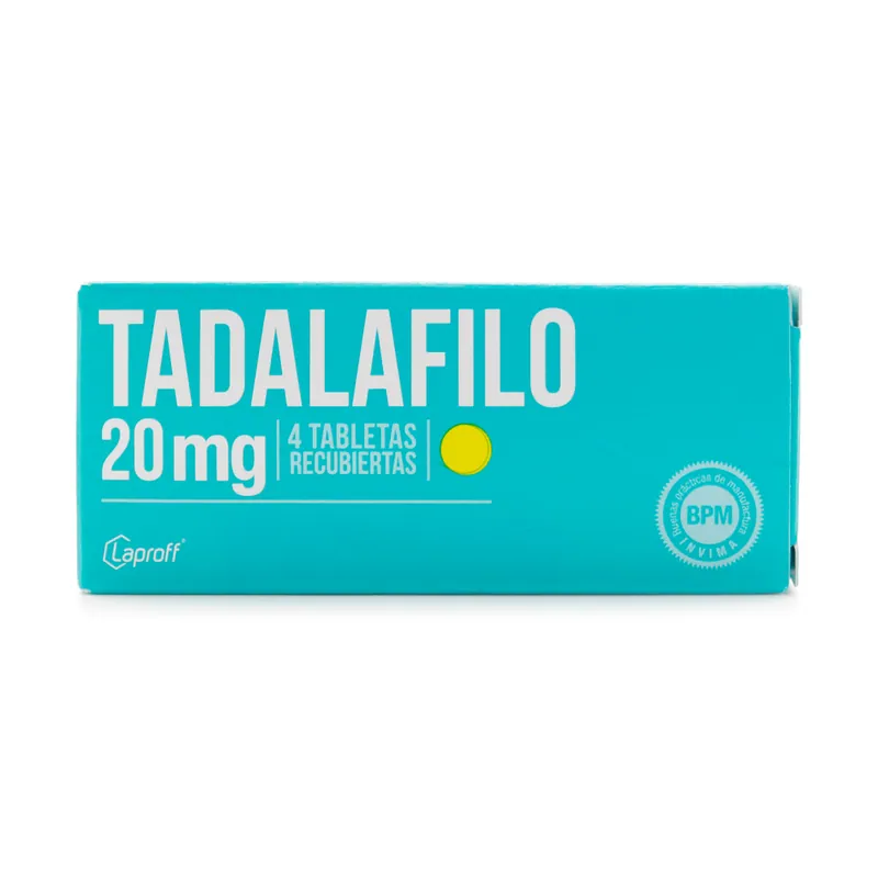 Tadalafilo 20 mg 4 tabletas LP