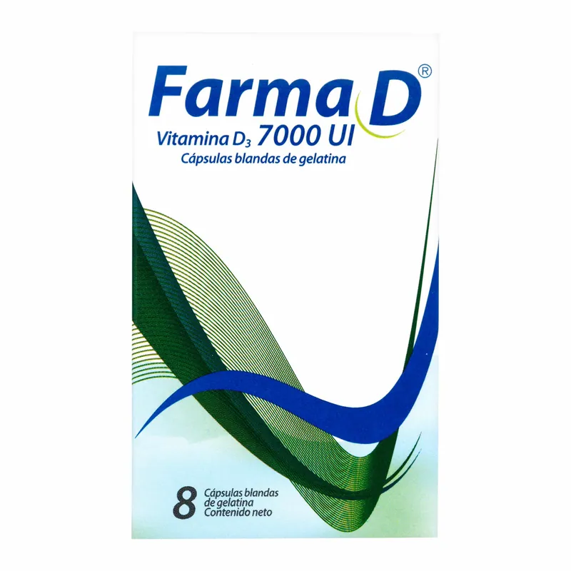 Farma D 7000 Ui(vitamina D3) 8 cápsulas