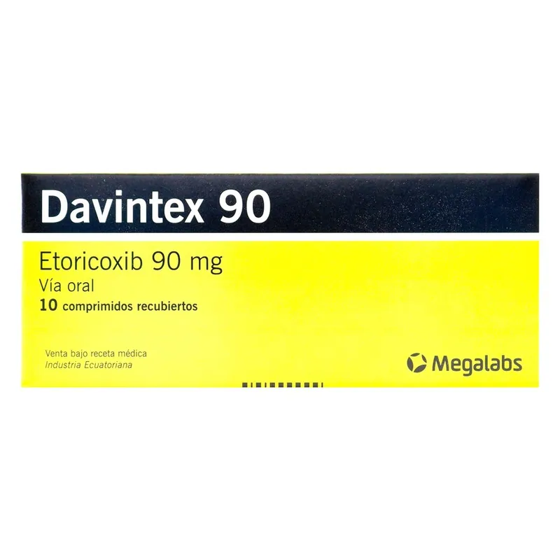 Davintex 90 mg 10 comprimidos Recubiert