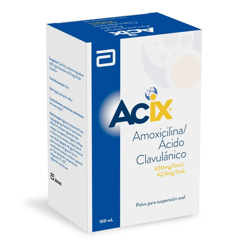 Acix 600/42.9 mg/5 mL suspensión 100 mL