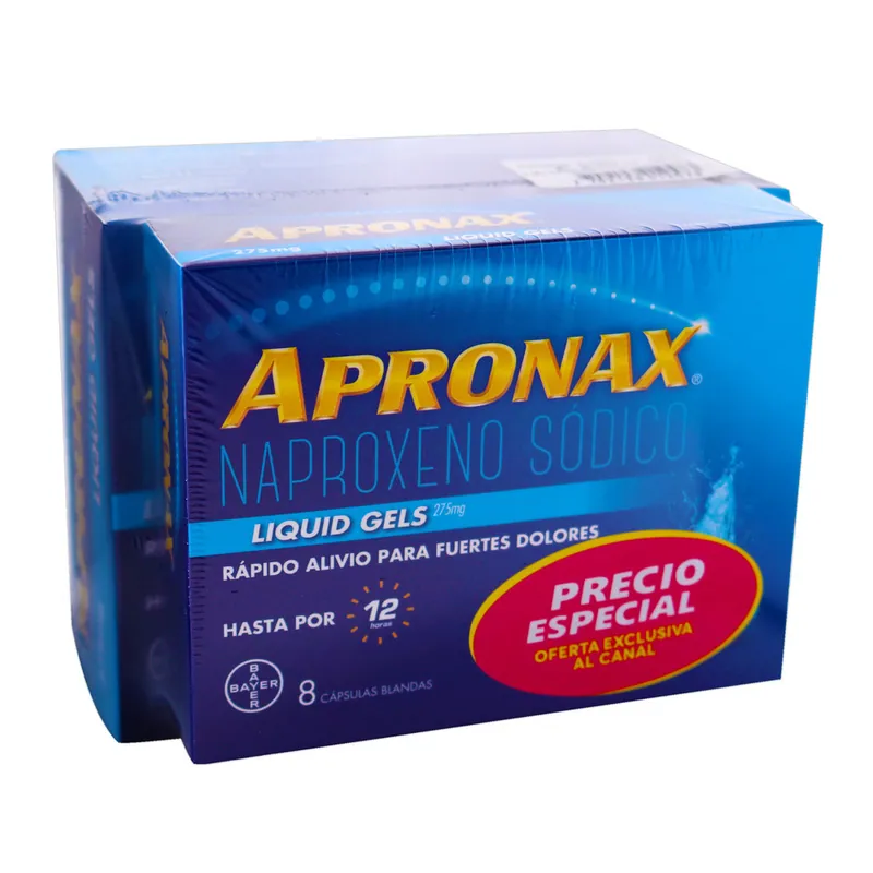 Apronax L Gel 275 mg 50cap+apro 8 cápsulas P E