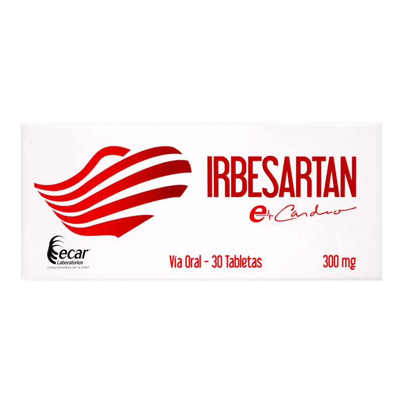 Irbesartan Ecar 300 mg 30 tabletas