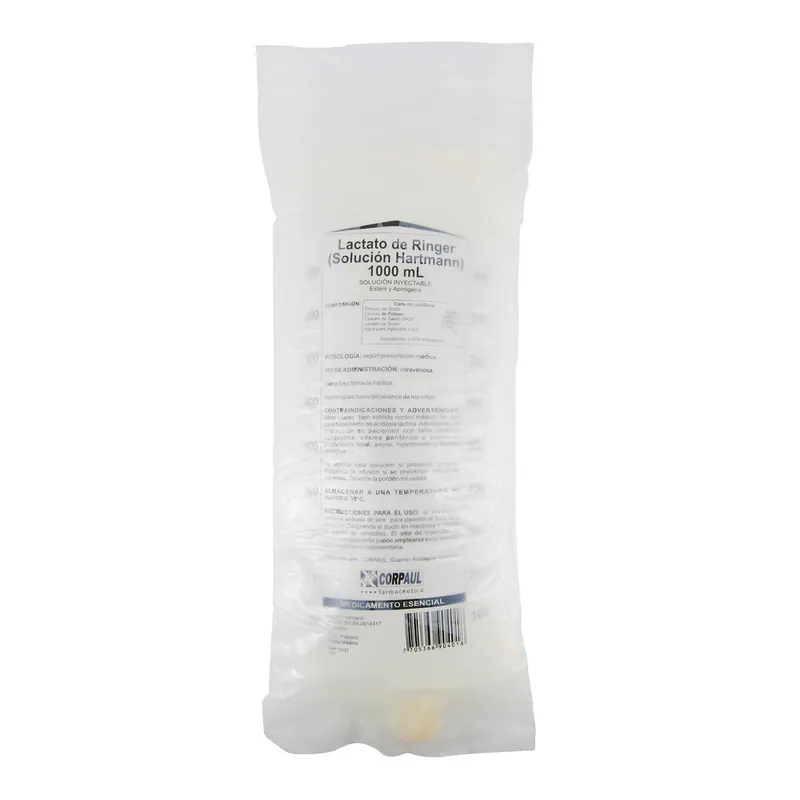 Solución Lactato Ringer 1000 mL Corpa Bol
