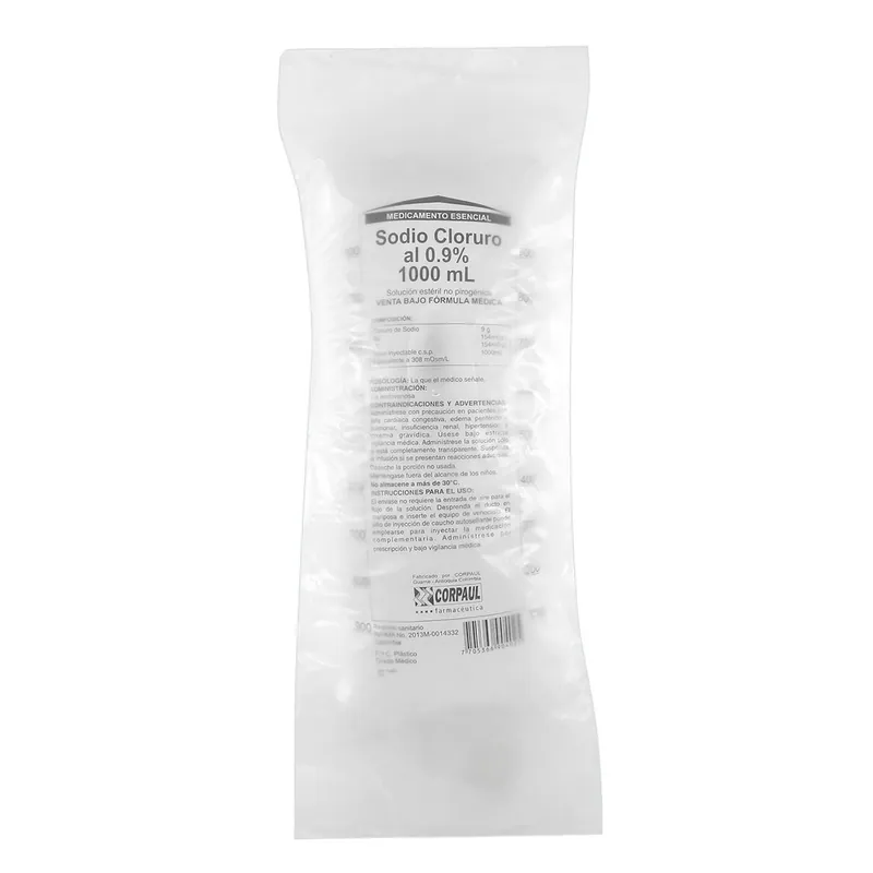 Sodio Cloruro 0.9% Corpaul 1000 mL