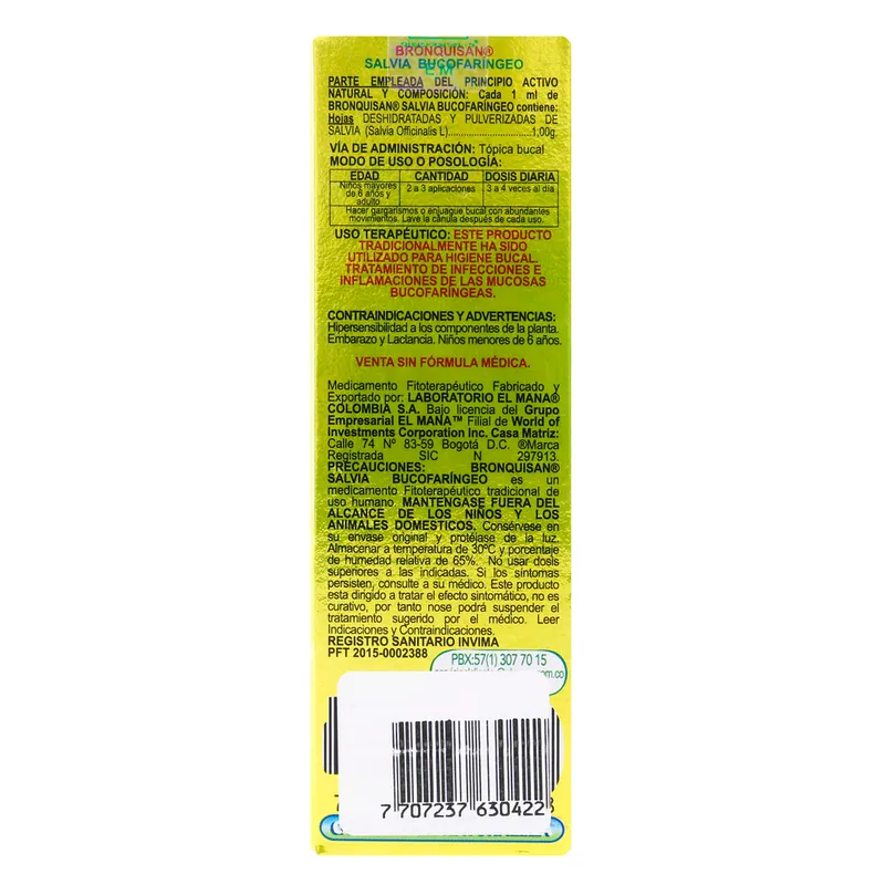Bronquisan Salvia Bucofaringeo 50 mL