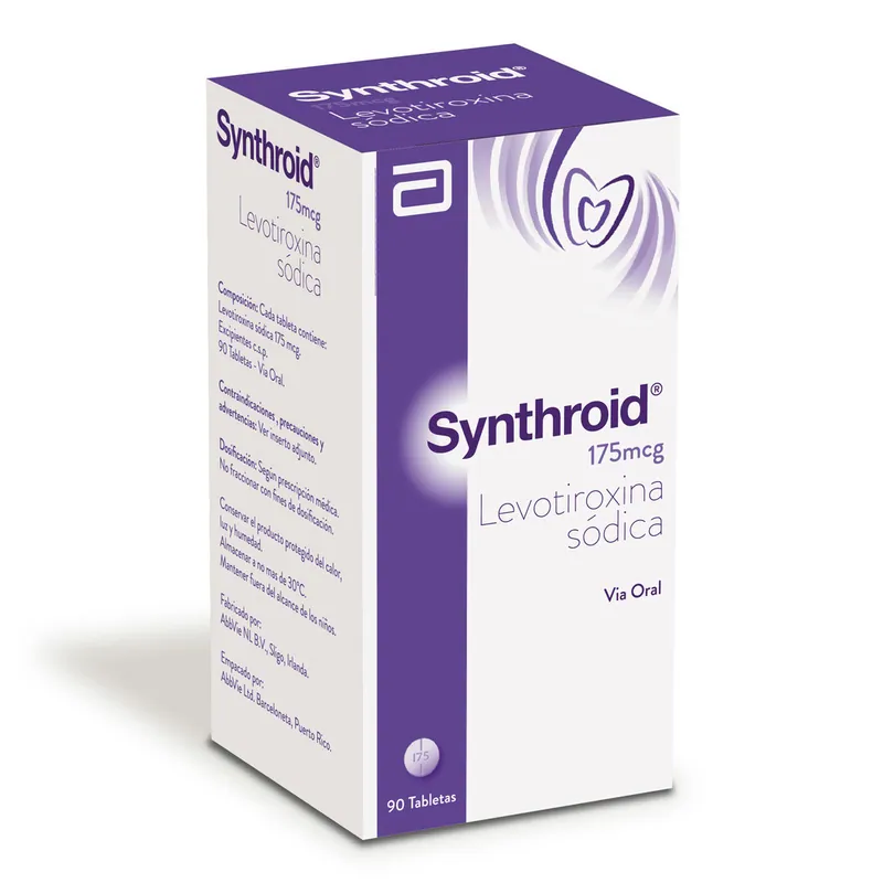 Synthroid 175 mcg 90 tabletas