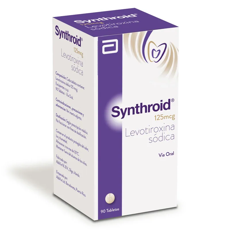 Synthroid 125 mcg 90 tabletas