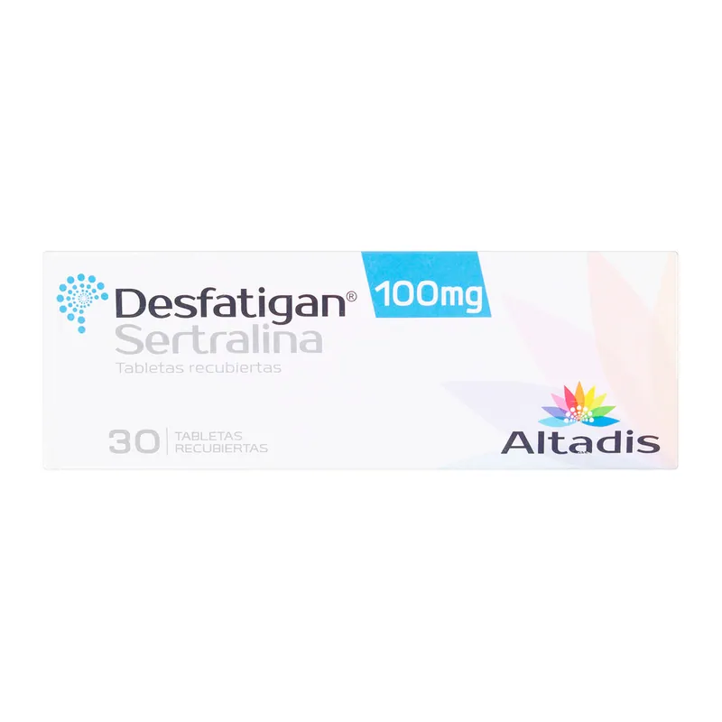 Desfatigan Sertralina 100 mg 30 tabletas