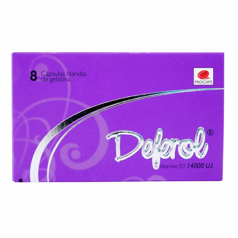 Deferol Vit D 14000 UI Caja 8 cápsulas