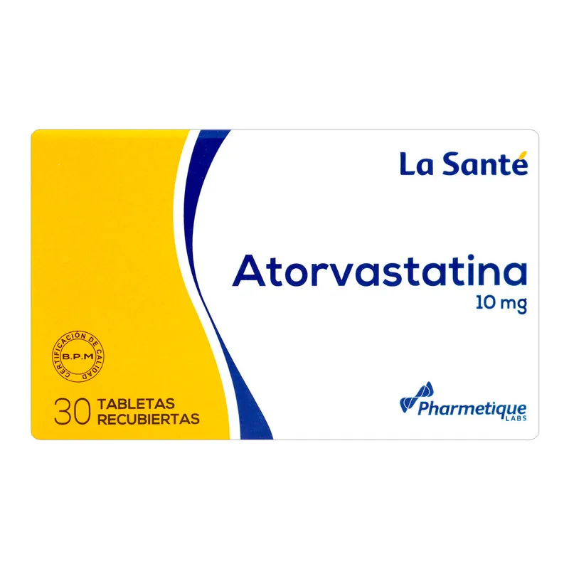 Atorvastatina 10 mg 30 tabletas LS