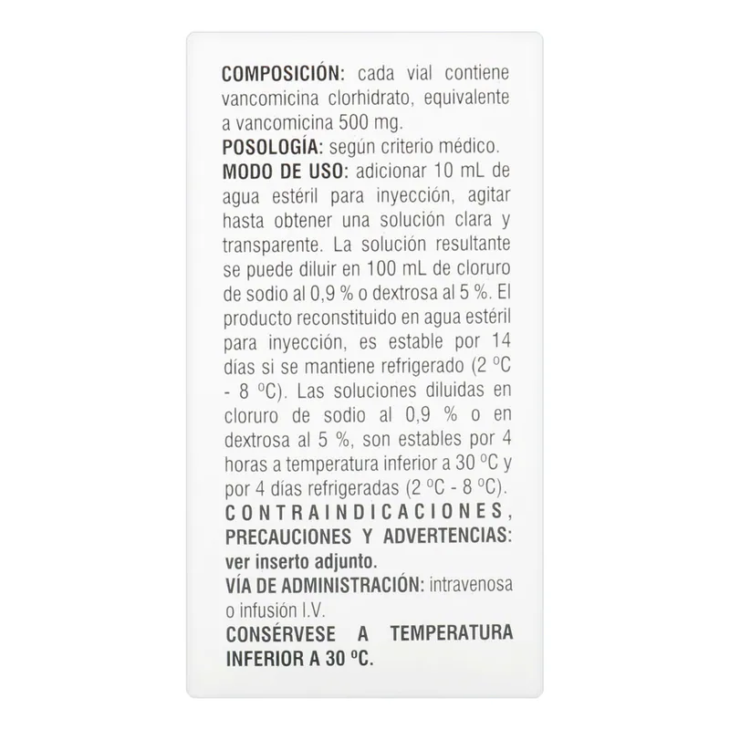 Vanbiotic(vancomicina 500 mg) 1 Vial
