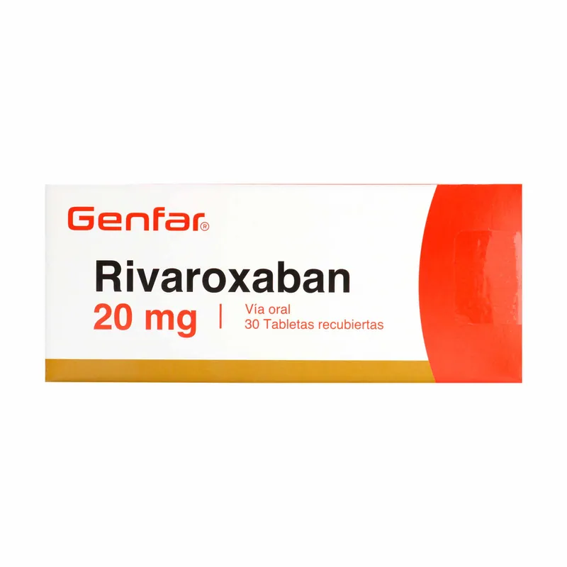Rivaroxaban 20 mg 30 tabletas GF