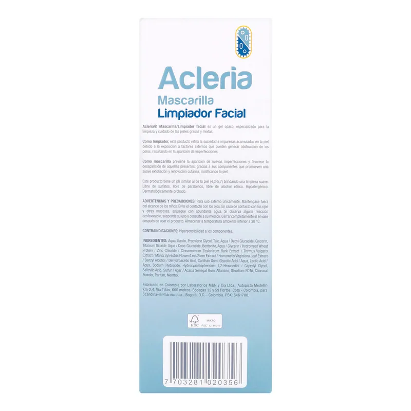 Acleria Mascarilla Limpiador Facial 150 g