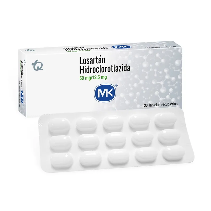 Losartan 50 Mg+hct 12.5 mg 30 tabletas MK