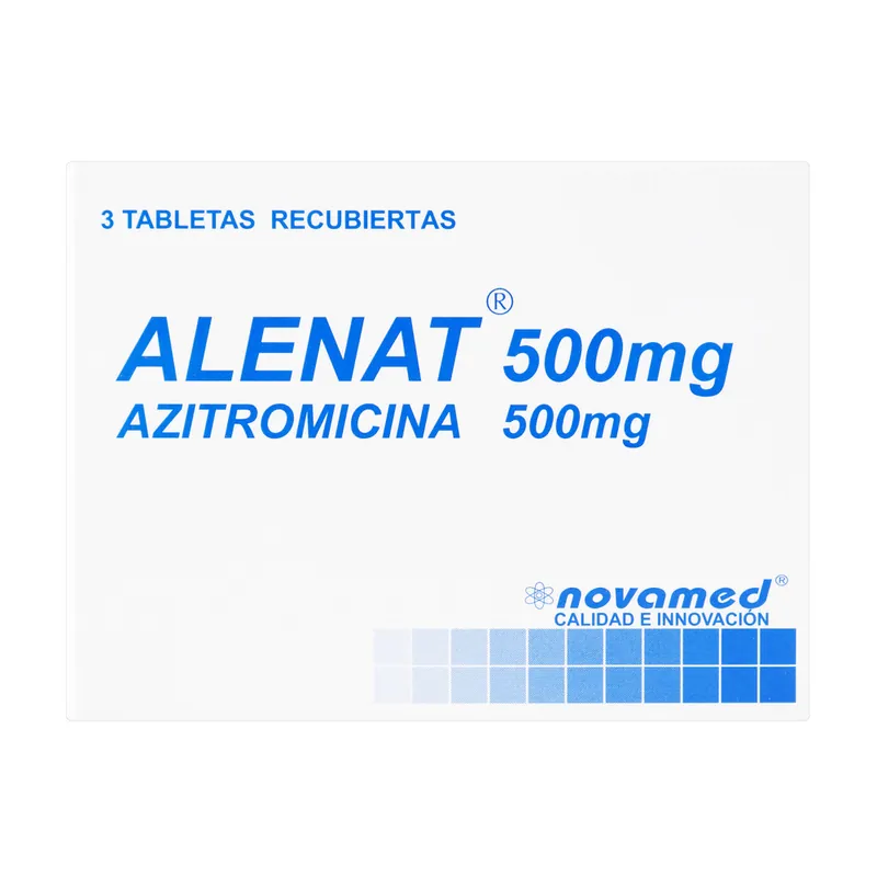 Alenat (azitromicina) 500 mg 3 tabletas