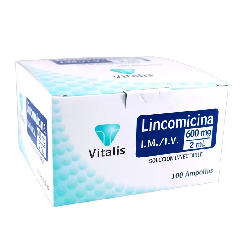 Lincomicina 600 mg/2 mL 100 ampolla VT
