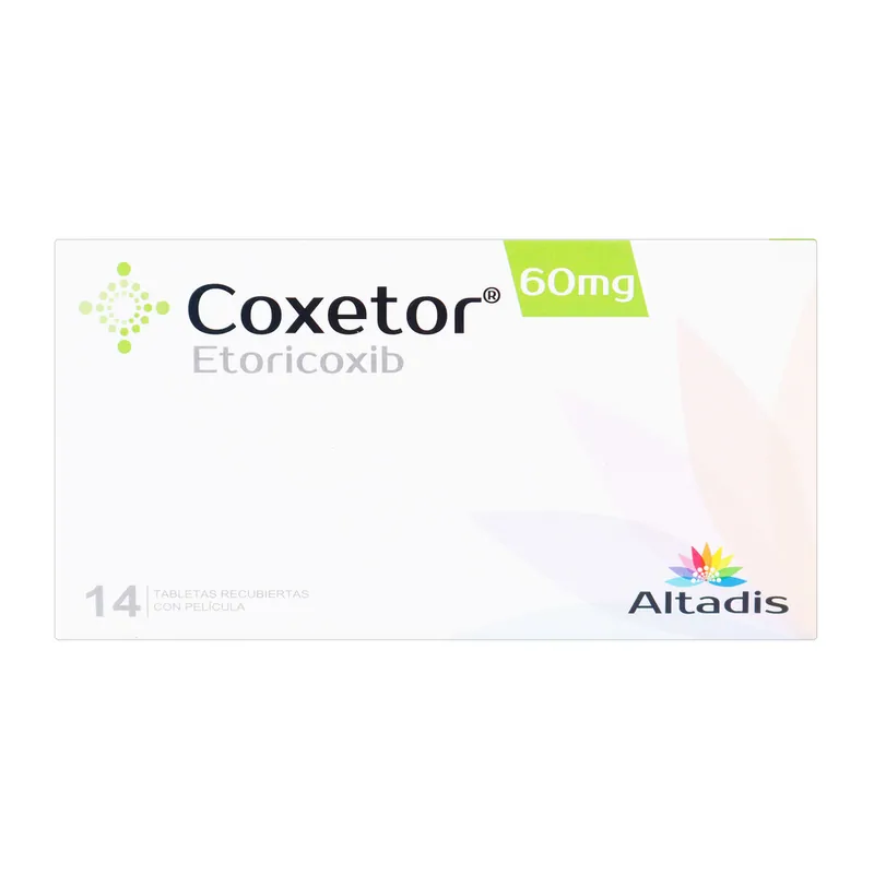 Coxetor 60 mg 14 tabletas recubiertas