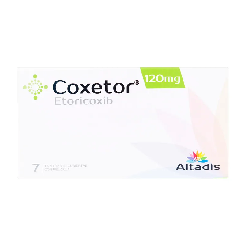 Coxetor 120 mg 7 tabletas recubiertas