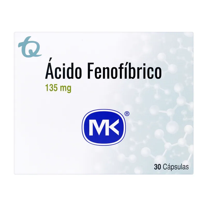 Ácido fenofíbrico 135 mg 30 cápsulas MK