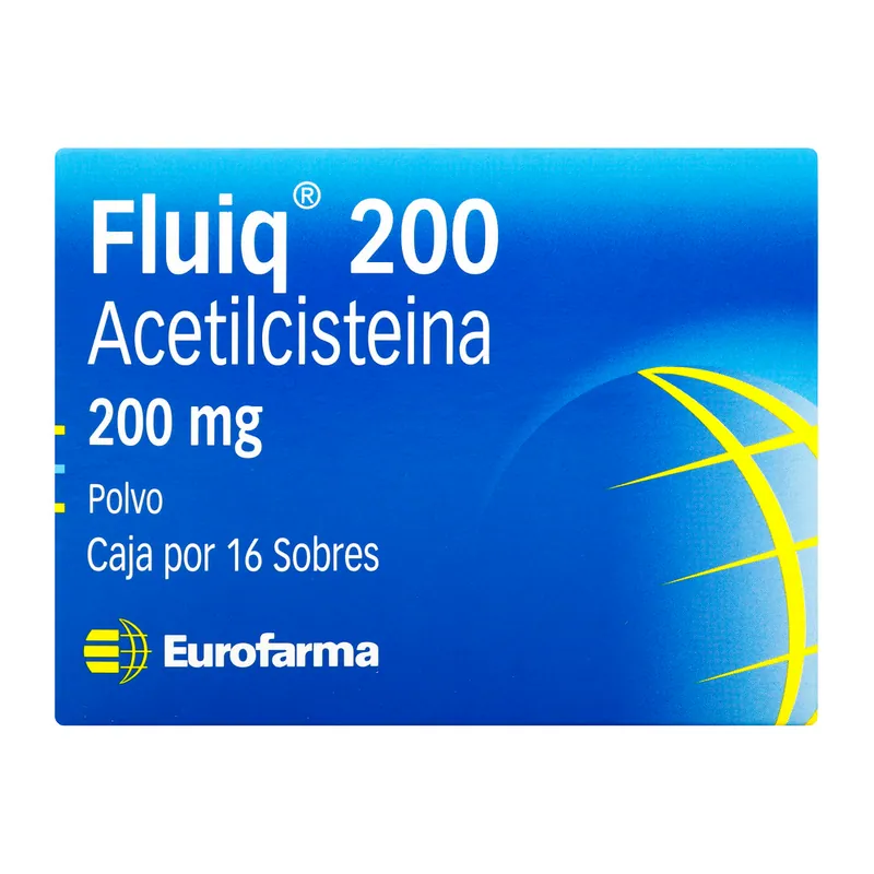 Fluiq 200 mg 16 sobres en Polvo