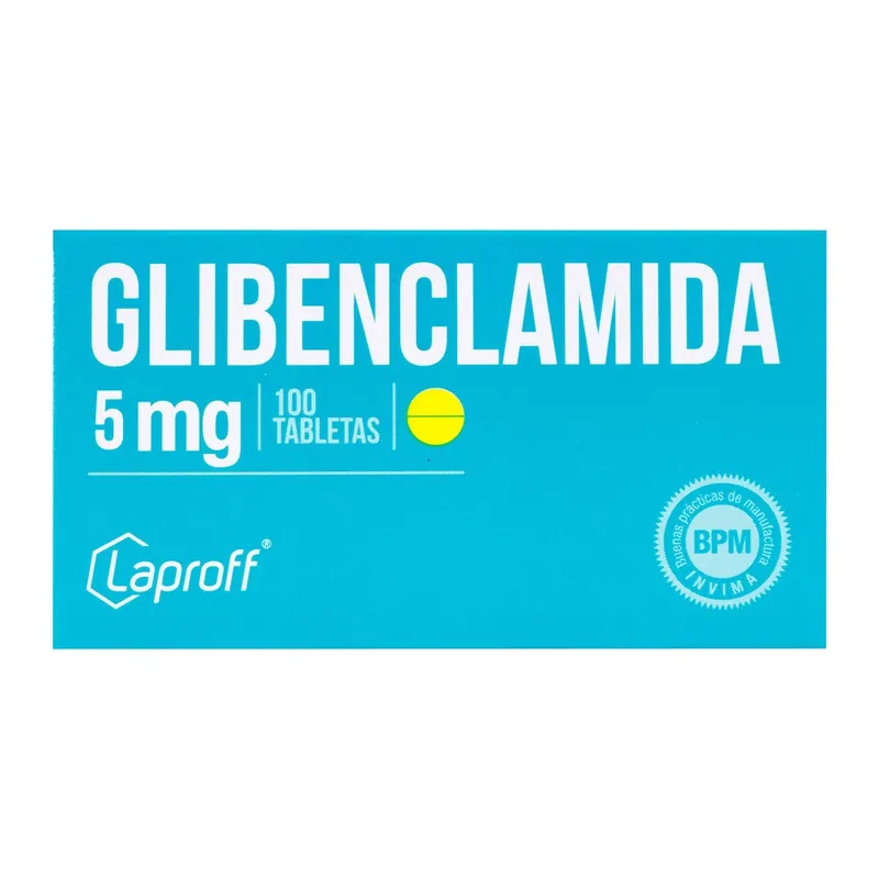 Glibenclamida 5 mg 100 tabletas LP