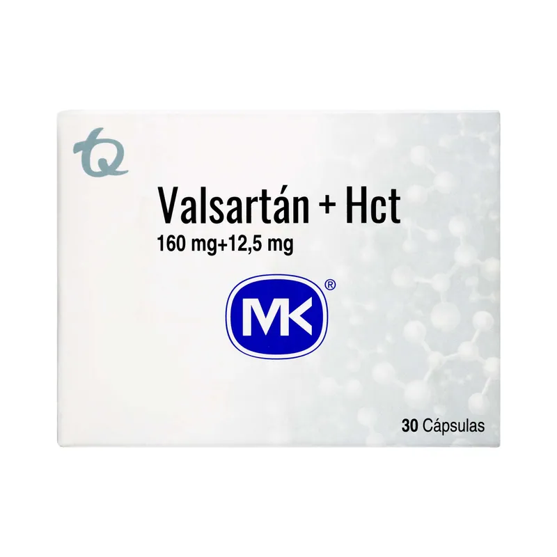 Valsartan 160 Mg+hidrocl 12.5 mg 30 cápsulas MK