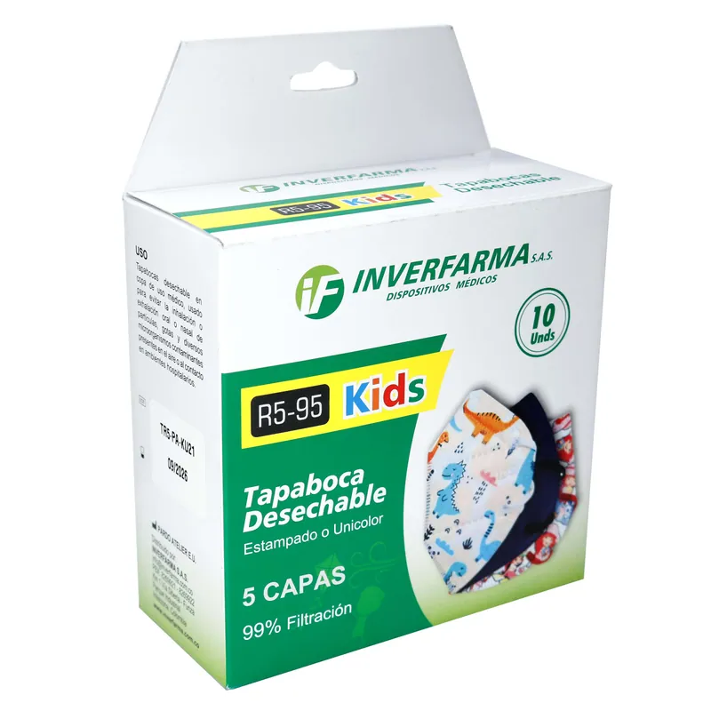Tapaboca R5-95 Pequeno Unicolor Kid 10un